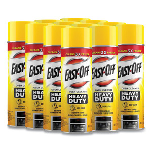 EASY-OFF Heavy Duty Oven Cleaner, Fresh Scent, Foam, 14.5 oz Aerosol Spray, 12/Carton Product Image 