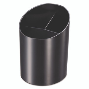 Officemate Recycled Big Pencil Cup, Plastic, 4.25 x 4.5 x 5.75, Black Product Image 