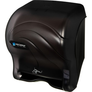 San Jamar Roll Towel Hands-free Dispenser - Roll, Touchless Dispenser - 1 x Roll - 14.4" Height x 11.7" Width x 9.1" Depth - Plastic - Black Pearl - Durable, Impact Resistant, Compact - 1 Each - (SJMT8490TBK) Product Image 
