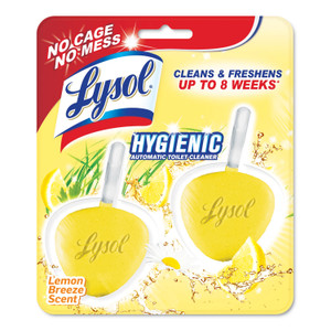 LYSOL Brand Hygienic Automatic Toilet Bowl Cleaner, Lemon Breeze, 2/Pack Product Image 