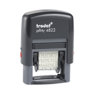 Trodat Printy Self-Inking Stamp, 12 Selectable Messages, 1.25" x 0.38", Red Product Image 