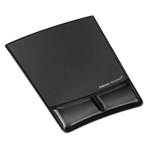 Fellowes Gel Wrist Support with Attached Mouse Pad, 8.25 x 9.87, Black Product Image 