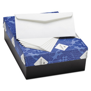 Strathmore 25% Cotton Business Envelopes, #10, Bankers Flap, Gummed Closure, 4.13 x 9.5, Natural White, Wove Finish, 500/Box Product Image 