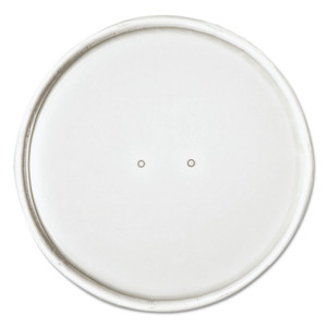 SOLO Paper Lids for Food Containers, For 32 oz Containers, Vented, 4.6" Diameter x 0.7" h, White, 25/Bag, 20 Bags/Carton Product Image 