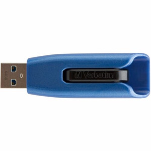 Verbatim 256GB Store 'n' Go V3 Max USB 3.0 Flash Drive - Blue - 256 GB - USB 3.0 - Blue, Black - Lifetime Warranty Product Image 