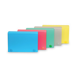 C-Line Index Card Case, Holds 100 3 x 5 Cards, 5.38 x 1.25 x 3.5, Polypropylene, Assorted Colors Product Image 