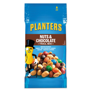 Planters Trail Mix, Nut and Chocolate, 2 oz Bag, 72/Carton Product Image 