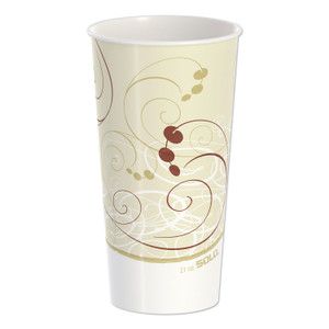 SOLO Double Sided Poly Paper Cold Cups, 21 oz, Symphony Design, 50/Pack, 20 Packs/Carton Product Image 