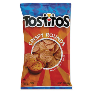 Tostitos Tortilla Chips Crispy Rounds, 3 oz Bag, 28/Carton Product Image 