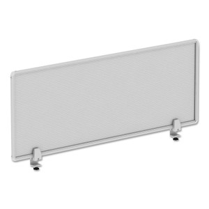 Alera Polycarbonate Privacy Panel, 47w x 0.5d x 18h, Silver/Clear Product Image 