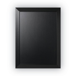 MasterVision Kamashi Chalk Board, 36" x 24", Black Surface, Black Wood Frame Product Image 