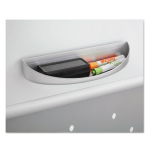 Safco Rumba Whiteboard Collaboration Screen Accessory Tray, 12.25" x 3.5" x 2.25", Silver Product Image 
