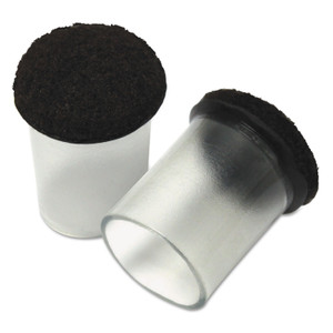 Master Caster Like New Solutions, Floor Savers, Round, 1.38" Diameter, Clear/Gray, 8/Pack Product Image 
