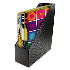 Artistic Urban Collection Punched Metal Magazine File, 3.5 x 10 x 11.5, Black Product Image 