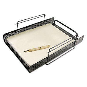 Artistic Urban Collection Punched Metal Letter Tray, 1 Section, Letter Size Files, 10" x 13.75" x 3.5", Black Product Image 