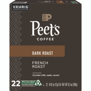 Peet's Coffee & Tea French Roast Coffee K-Cups, 22/Box Product Image 