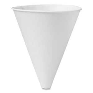 SOLO Bare Eco-Forward Treated Paper Funnel Cups, 10 oz, White, 250/Bag, 4 Bags/Carton Product Image 