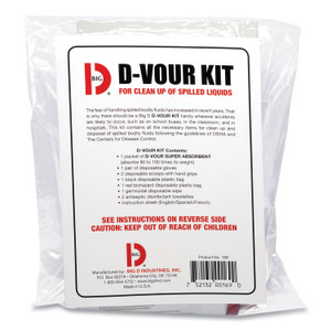 Big D Industries D'vour Clean-up Kit, Powder, All Inclusive Kit, 6/Carton Product Image 