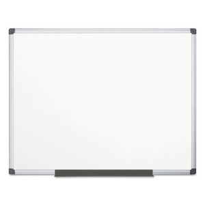 MasterVision Value Melamine Dry Erase Board, 48 x 72, White Surface, Silver Aluminum Frame Product Image 