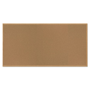 Value Cork Bulletin Board With Oak Frame, 48 X 96, Natural Product Image 