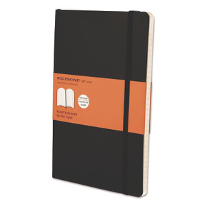 Moleskine Classic Softcover Notebook, 1-Subject, Narrow Rule, Black Cover, (192) 8.25 x 5 Sheets Product Image 