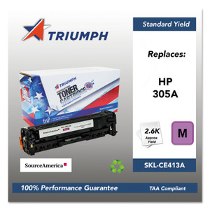 Triumph 751000NSH1287 Remanufactured CE413A (305A) Toner, 2,600 Page-Yield, Magenta Product Image 