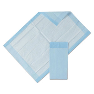 Medline Protection Plus Disposable Underpads, 23" x 36", Blue, 25/Bag, 6 Bag/Carton Product Image 