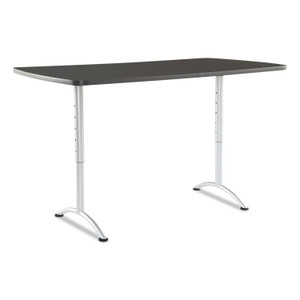 Iceberg ARC Adjustable-Height Table, Rectangular, 36" x 72" x 30" to 42", Graphite Top, Silver Base (ICE69327) View Product Image