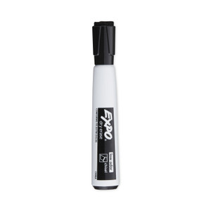 EXPO Magnetic Dry Erase Marker, Broad Chisel Tip, Black, 4/Pack Product Image 