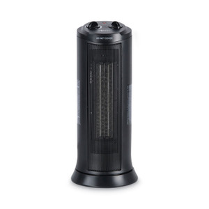 Alera Mini Tower Ceramic Heater, 1,500 W, 7.37 x 7.37 x 17.37, Black Product Image 