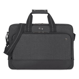 Solo Urban Slimbrief, Fits Devices Up to 15.6", Polyester, 16" x 3" x 11.5", Gray Product Image 