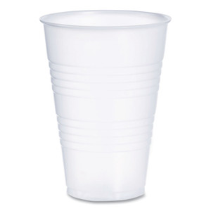 Dart High-Impact Polystyrene Cold Cups, 14 oz, Plastic, Translucent, 50/Sleeve. 20 Sleeves/Carton Product Image 