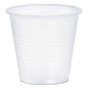 Dart High-Impact Polystyrene Cold Cups, 3.5 oz, Plastic, Translucent, 100/Pack Product Image 