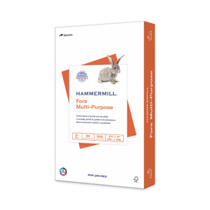 Hammermill Fore Multipurpose Print Paper, 96 Bright, 20 lb Bond Weight, 8.5 x 14, White, 500/Ream View Product Image