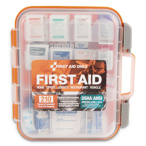 First Aid Only ANSI Class A Bulk First Aid Kit, 210 Pieces, Plastic Case Product Image 