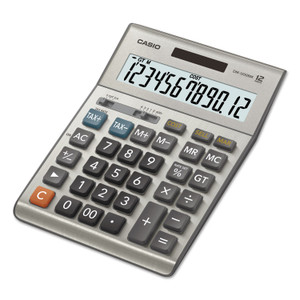 Casio DM1200BM Desktop Calculator, 12-Digit LCD, Silver Product Image 