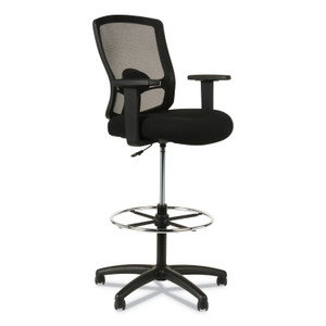 Alera Etros Series Mesh Stool, Supports Up to 275 lb, 25.19" to 35.23" Seat Height, Black Product Image 