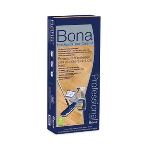 Bona Hardwood Floor Care Kit, 15" Wide Microfiber Head, 52" Blue Steel Handle Product Image 