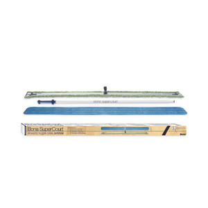 Bona SuperCourt Athletic Floor Care System, 60" Wide Microfiber Head, 66" Silver/Blue Aluminum Handle Product Image 