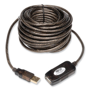 Tripp Lite by Eaton USB 2.0 Active Extension Cable, A to A (M/F), 16 ft, Black Product Image 