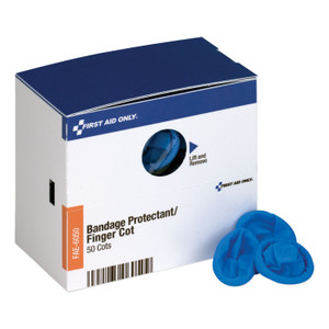 First Aid Only SmartCompliance Refill Finger Cots, Blue, Nitrile, 50/Box Product Image 