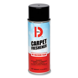 Big D Industries No-Vacuum Carpet Freshener, Fresh Scent, 14 oz Aerosol Spray, 12/Carton Product Image 