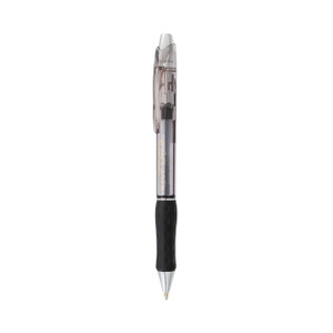 Pentel R.S.V.P. Super RT Ballpoint Pen, Retractable, Medium 1 mm, Black Ink, Clear/Black Barrel, Dozen Product Image 
