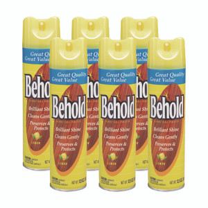 Diversey Behold Furniture Polish, Lemon, 12.5 oz Aerosol Spray, 6/Carton Product Image 
