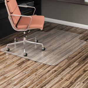 Alera All Day Use Non-Studded Chair Mat for Hard Floors, 36 x 48, Lipped, Clear Product Image 