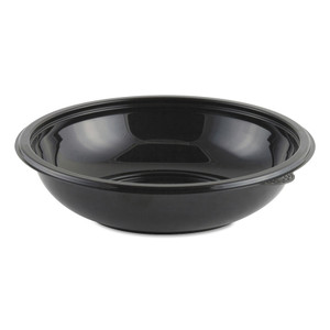 Anchor Packaging Crystal Classics Bowl, 32 oz, 8.5" Diameter x 2.14" h, Black, Plastic, 300/Carton Product Image 