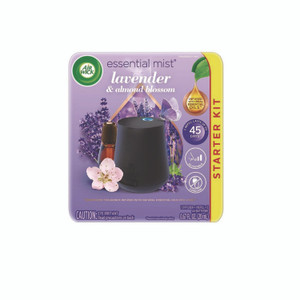 Air Wick Essential Mist Starter Kit, Lavender and Almond Blossom, 0.67 oz Bottle Product Image 