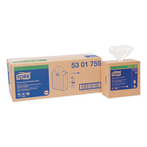 Tork Heavy-Duty Cleaning Cloth, 8.46 x 16.13, White, 80/Box, 5 Boxes/Carton Product Image 