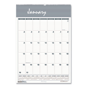 House of Doolittle Bar Harbor Recycled Wirebound Monthly Wall Calendar, 22 x 31.25, White/Blue/Gray Sheets, 12-Month (Jan-Dec): 2024 View Product Image