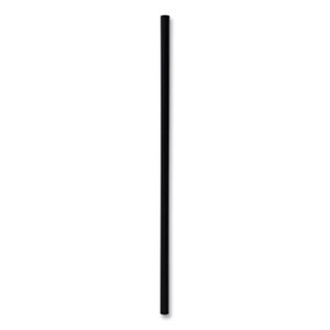 Boardwalk Wrapped Jumbo Straws, 7.75", Polypropylene, Black, 250/Pack, 50 Packs/Carton Product Image 